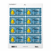 Pear Aangepaste inbliketiketten Etiket (Full Sheet)