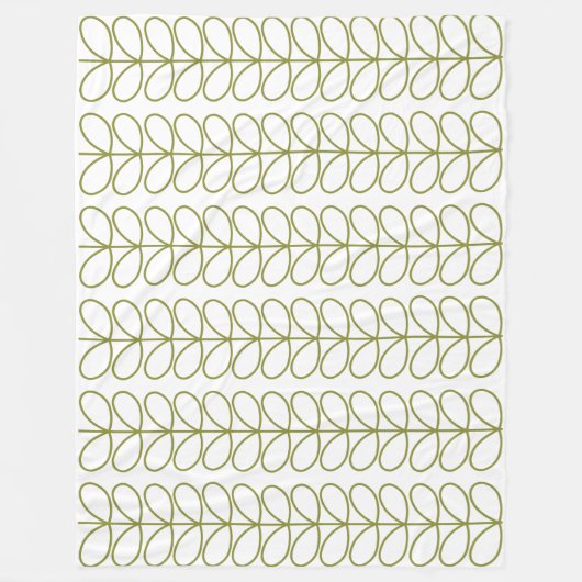 Pear and white Linear Stem Slate Fleece Deken (Voorkant)