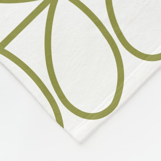 Pear and white Linear Stem Slate Fleece Deken (Hoek)