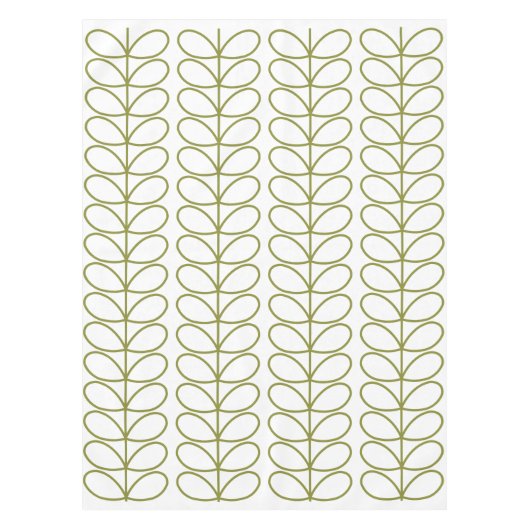 Pear and white Linear Stem Slate, retro stijl Tafelkleed (Voorkant)