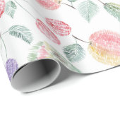 Pear, Apple, kersen, pruim, fruitmix, stijlvolle p Cadeaupapier (Rol Hoek)