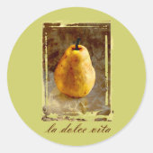 Pear Art Ronde Sticker (Voorkant)