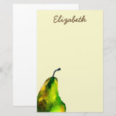 Pear art schattige waterverf briefpapier (Voorkant / Achterkant)