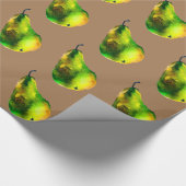Pear art schattige waterverf cadeaupapier (Hoek)