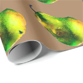 Pear art schattige waterverf cadeaupapier (Rol Hoek)