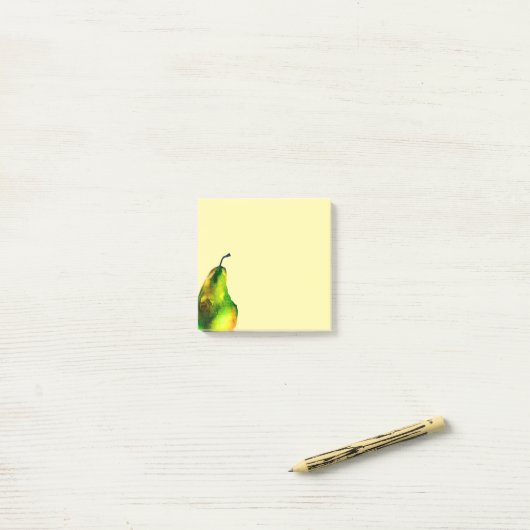 Pear art schattige waterverf post-it® notes (Op bureau)