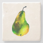 Pear art schattige waterverf stenen onderzetter (Voorkant)