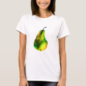 Pear art schattige waterverf t-shirt (Voorkant)