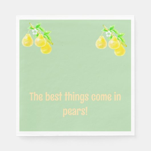 Pear-Baby shower Servet (Voorkant)