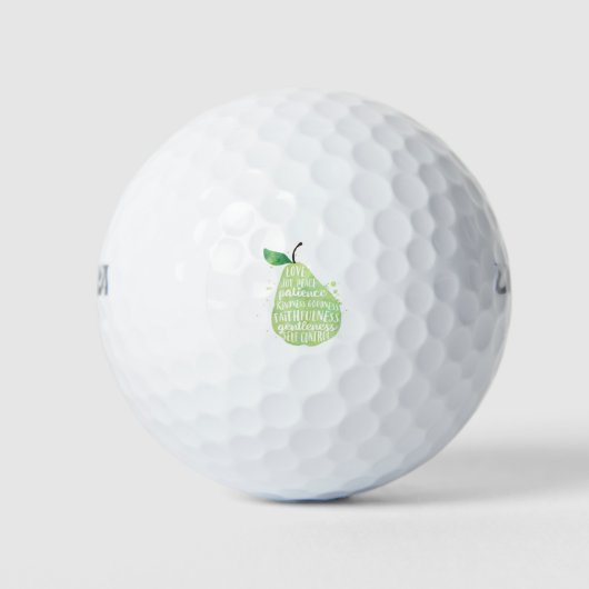 Pear Bible Quote Golfballen (Voorkant)