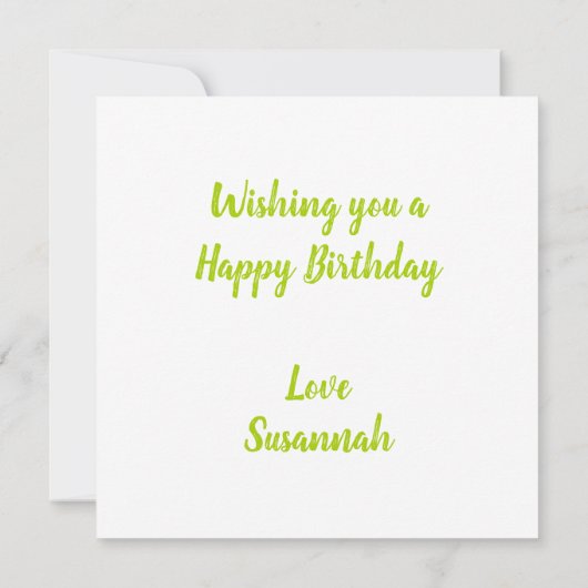 Pear Birthday Kaart (Achterkant)