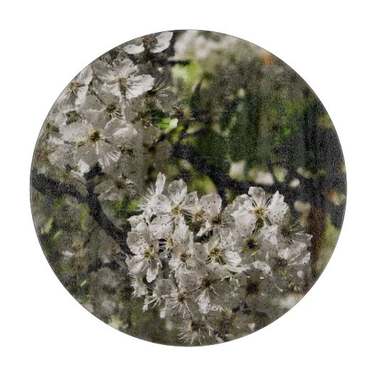 Pear bloesems snijplank (Voorkant)