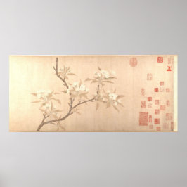 Pear Blossom Antiek Oriental ca.1280 Poster