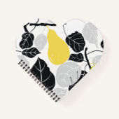 Pear Branches Geel Zwart Notitieboek (Voorkant)