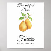Pear bridal shower Favors please take one  Poster (Voorkant)
