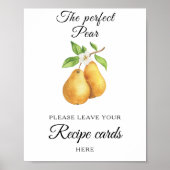 Pear bridal shower Your recipe card here Poster (Voorkant)