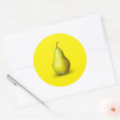 Pear Classic Round Sticker (Envelop)