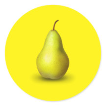 Pear Classic Round Sticker