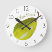 Pear Clock Ronde Klok (Voorkant)
