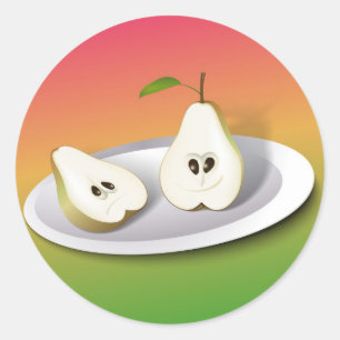Pear Cut Ronde Sticker