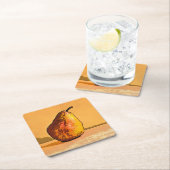 Pear Engraving Art Kartonnen Onderzetters (Insitu)