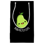 Pear-fectly Schattige Fruit Pear Pun Dark BG Klein Cadeauzakje (Voorkant)