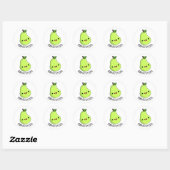 Pear-fectly Schattige Fruit Pear Pun Ronde Sticker (Vel)