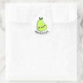 Pear-fectly Schattige Fruit Pear Pun Ronde Sticker (Tas)