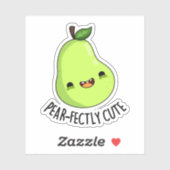 Pear-fectly Schattige Fruit Pear Pun Sticker (Vel)