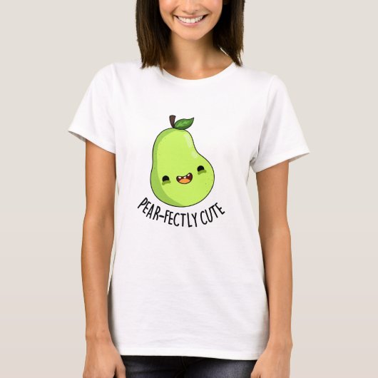 Pear-fectly Schattige Fruit Pear Pun T-shirt (Voorkant)