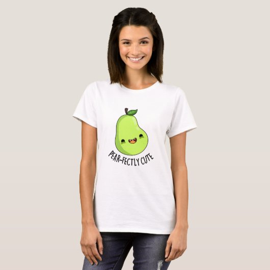 Pear-fectly Schattige Fruit Pear Pun T-shirt (Voorkant volledig)