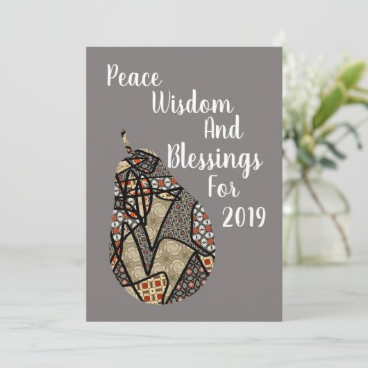 Pear Feestdagenkaart (Staand voorkant)