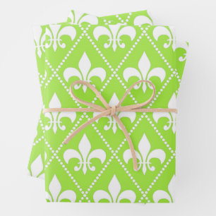 Pear Fleur de Lis Inpakpapier Vel