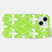 Pear Fleur de Lis w / monogram Case-Mate iPhone Case (Achterkant (horizontaal))