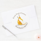 Pear Fresh Fruit Chutney Homemade Kitchen Gifts Ronde Sticker (Envelop)