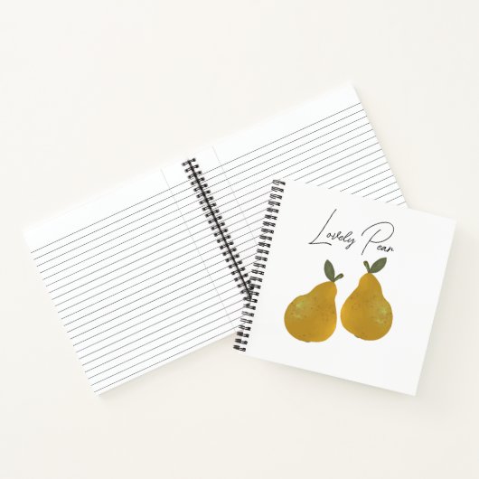 Pear Fruit Illustration Notitieboek (Binnen)