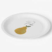 Pear Fruit Illustration Papieren Bordje (Gekanteld)