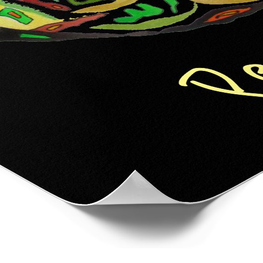 Pear fruit slogan pop art watercolour poster (Hoek)