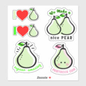 Pear Fun Pun motiverende woorden Sticker (Vel)