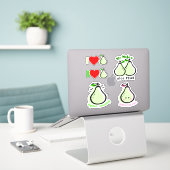 Pear Fun Pun motiverende woorden Sticker (Laptop op bureau)