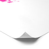 Pear Illustratie met roze Waterverf Splash Poster (Hoek)