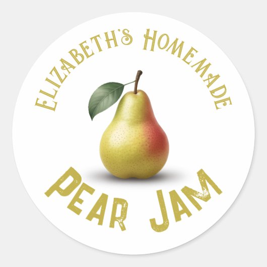 Pear Jam Ronde Sticker (Voorkant)