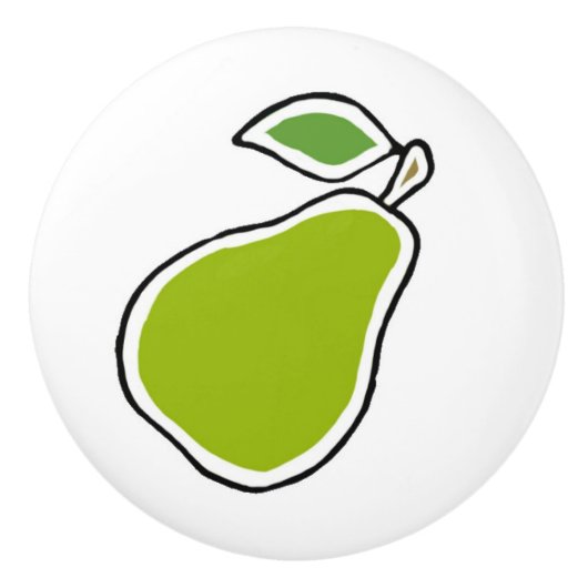 Pear Keramische Knop (Voorkant)