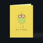 Pear of Glasses Funny & Schattige Pear Pun Kaart<br><div class="desc">Trots show je nieuwe bril af voor iemand van wie je houdt! Of schrijf een bedankbriefje aan je optometrist! De kaart heeft een contrasterende kleur aan de binnenkant die gemakkelijk is om op te schrijven.</div>