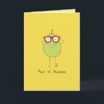Pear of Glasses Funny & Schattige Pear Pun Kaart<br><div class="desc">Trots show je nieuwe bril af voor iemand van wie je houdt! Of schrijf een bedankbriefje aan je optometrist! De kaart heeft een contrasterende kleur aan de binnenkant die gemakkelijk is om op te schrijven.</div>