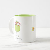 Pear of Glasses Optomotrist Tweekleurige Koffiemok (Voorkant links)