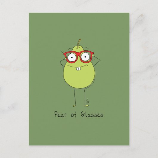 Pear of Glasses Schattige & Grappig Briefkaart (Voorkant)