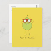 Pear of Glasses Schattige & Grappig Briefkaart (Voorkant / Achterkant)