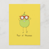 Pear of Glasses Schattige & Grappig Briefkaart (Voorkant)