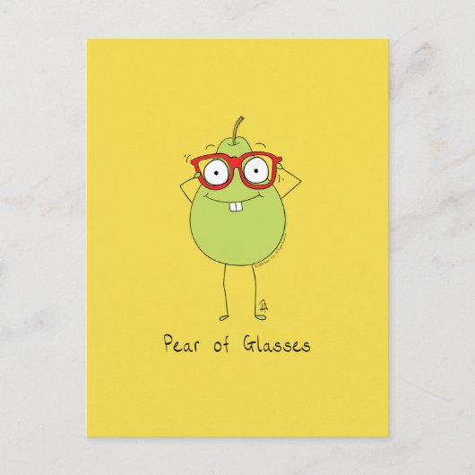 Pear of Glasses Schattige & Grappig Briefkaart (Voorkant)